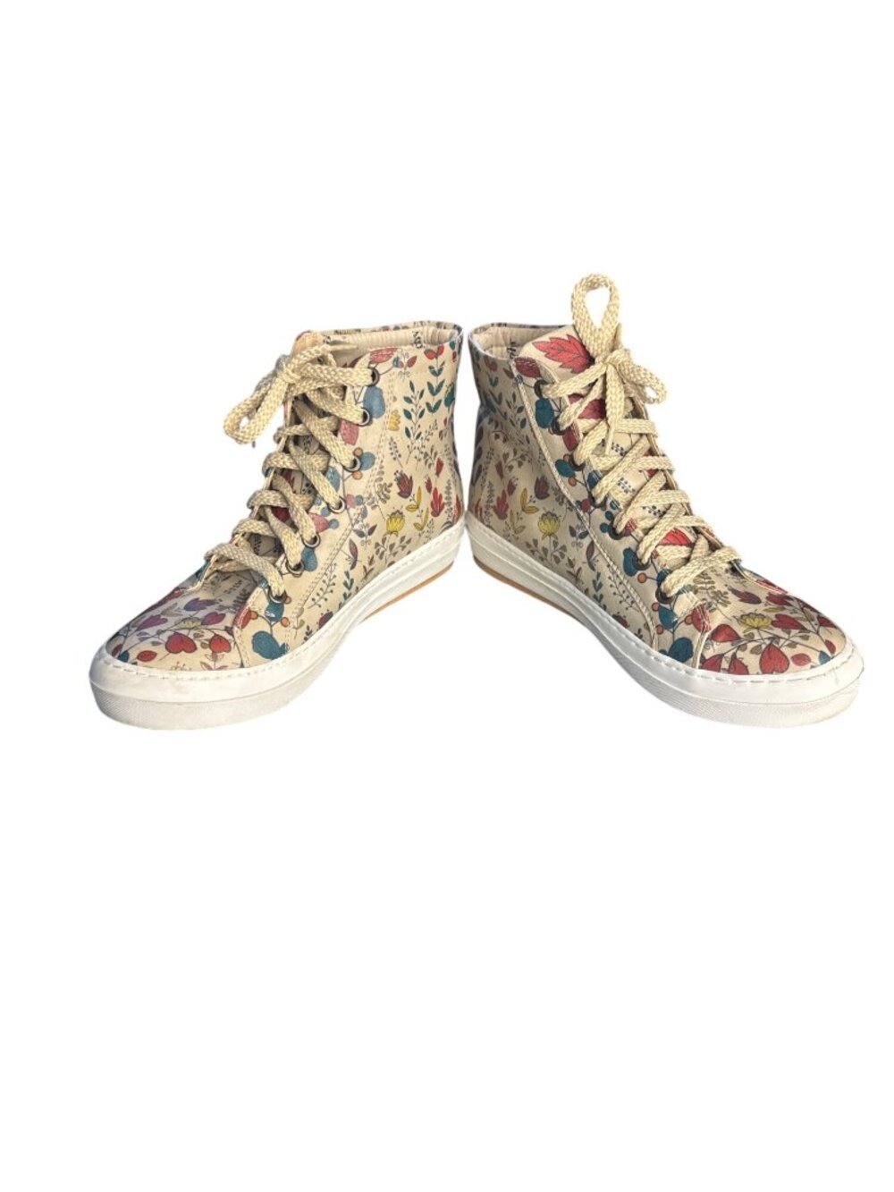 Goby Floral High Top Vegan Sneaker EU 39 US 8 Cottagecore Whimsigoth Boho